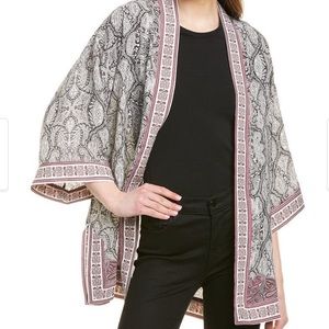 Max Studio Women’s Kimono Open Front Paisley Print Cover Up Cardigan Size 1x